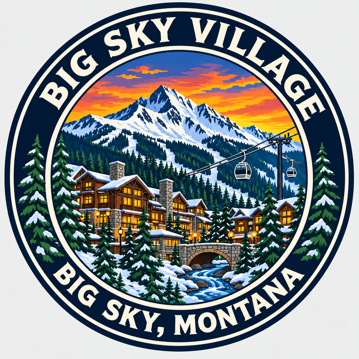 Big Sky Village — source artwork reference for the Big Sky collection