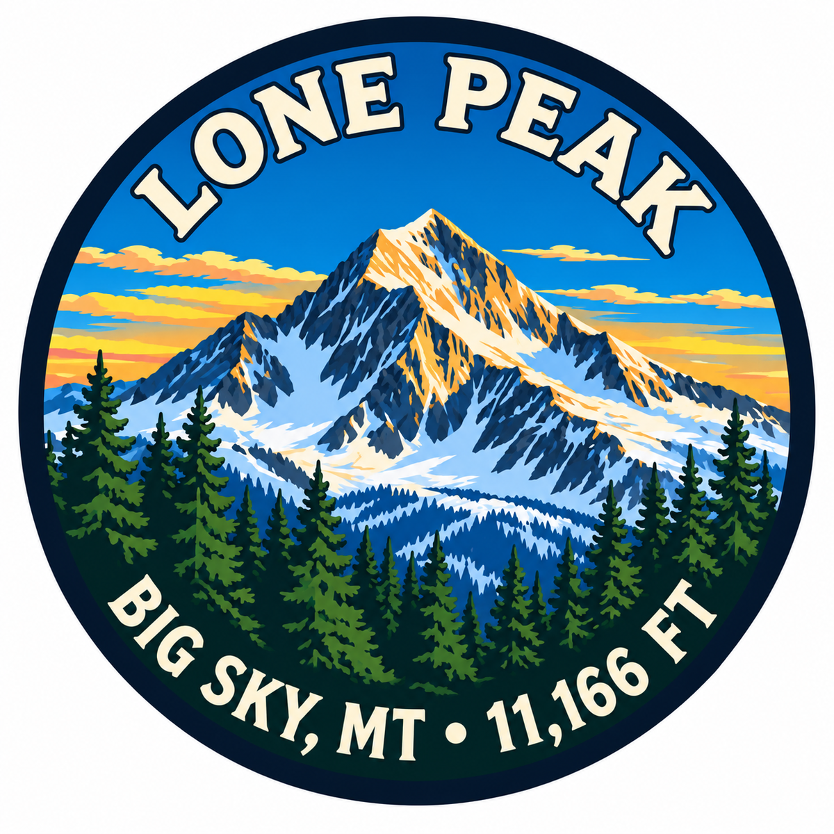 Big Sky Signature Mountain — source artwork reference for the Big Sky collection
