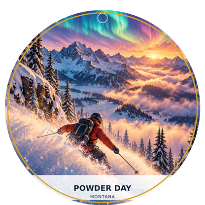 Powder Day — Fusion — source artwork reference for the Montana Outdoor Adventure collection