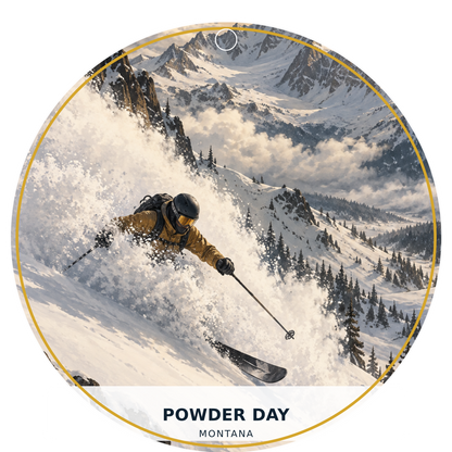 Powder Day — Signature — source artwork reference for the Montana Outdoor Adventure collection