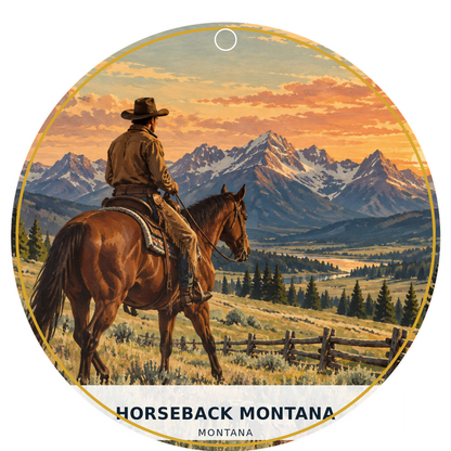 Horseback Montana — Classic — source artwork reference for the Montana Outdoor Adventure collection