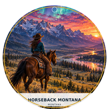 Horseback Montana — Fusion — source artwork reference for the Montana Outdoor Adventure collection