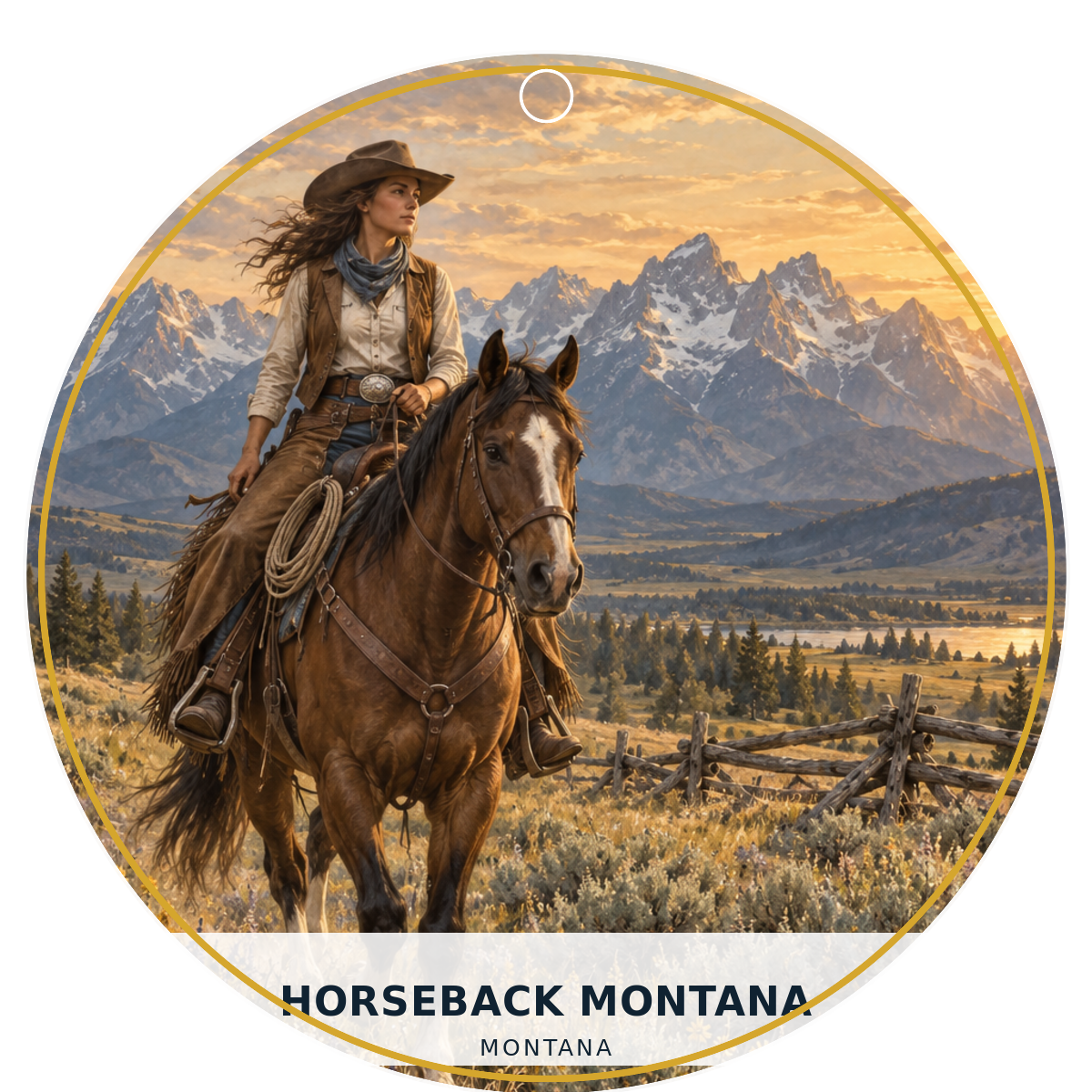 Horseback Montana — Signature — source artwork reference for the Montana Outdoor Adventure collection
