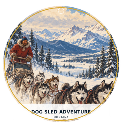 Dog Sled Adventure — Classic — source artwork reference for the Montana Outdoor Adventure collection