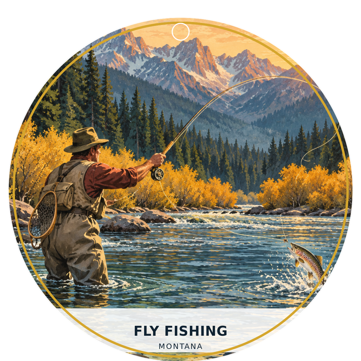 Fly Fishing — Classic — source artwork reference for the Montana Outdoor Adventure collection