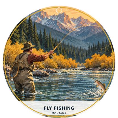 Fly Fishing — Classic — source artwork reference for the Montana Outdoor Adventure collection