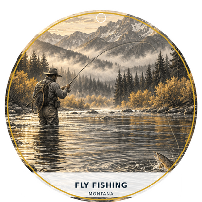 Fly Fishing — Signature — source artwork reference for the Montana Outdoor Adventure collection