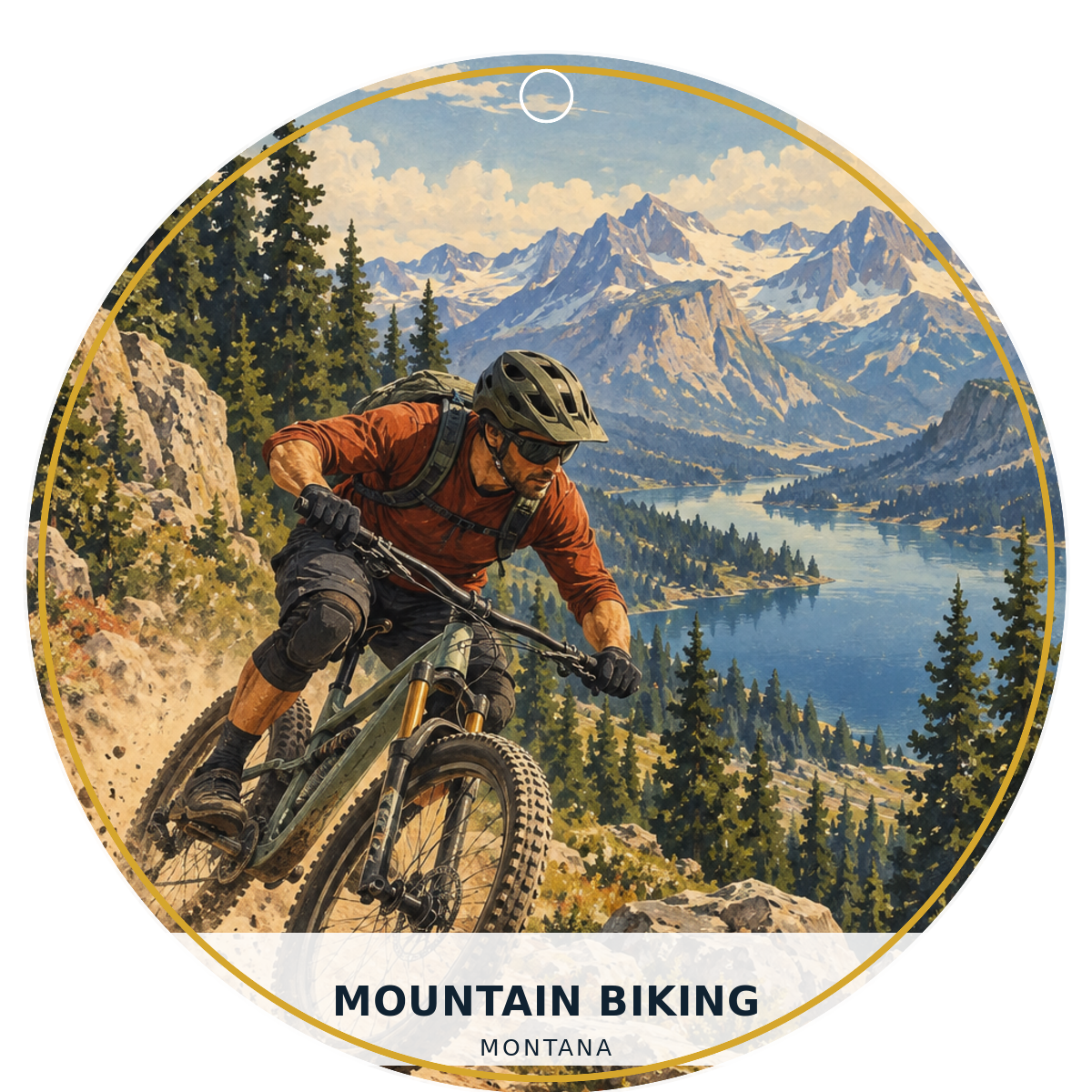 Mountain Biking — Classic — source artwork reference for the Montana Outdoor Adventure collection