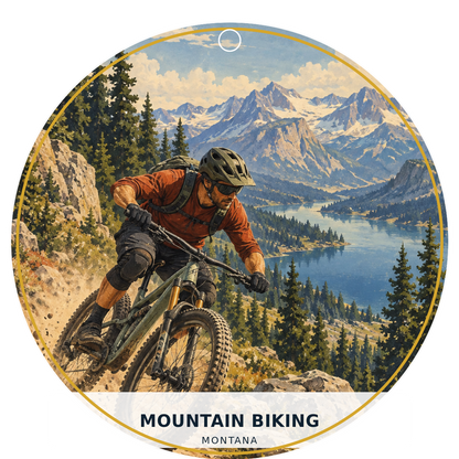 Mountain Biking — Classic — source artwork reference for the Montana Outdoor Adventure collection