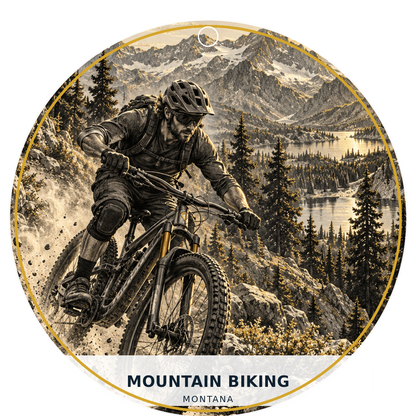 Mountain Biking — Signature — source artwork reference for the Montana Outdoor Adventure collection