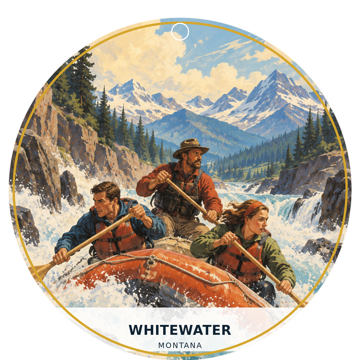 Whitewater — Classic — source artwork reference for the Montana Outdoor Adventure collection