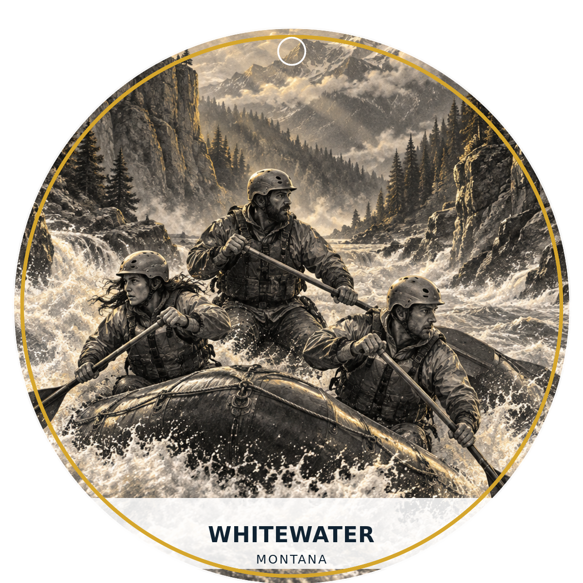 Whitewater — Signature — source artwork reference for the Montana Outdoor Adventure collection