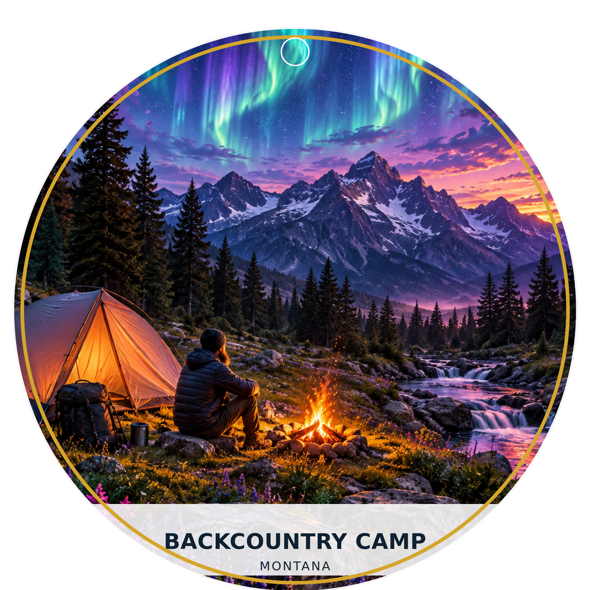 Backcountry Camp — Fusion — source artwork reference for the Montana Outdoor Adventure collection