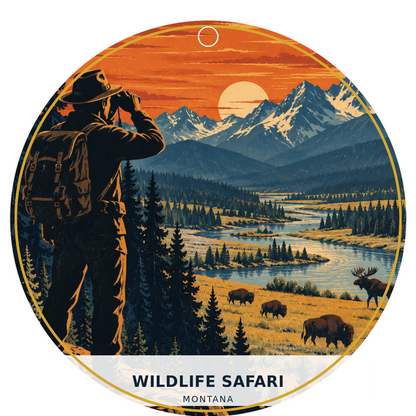 Wildlife Safari — Retro — source artwork reference for the Montana Outdoor Adventure collection