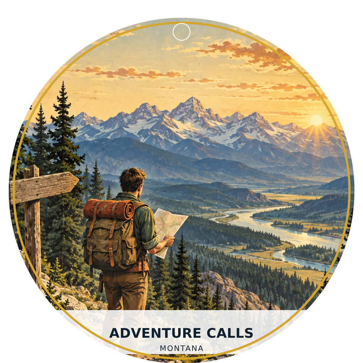 Adventure Calls — Classic — source artwork reference for the Montana Outdoor Adventure collection