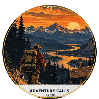 Adventure Calls — Retro — source artwork reference for the Montana Outdoor Adventure collection
