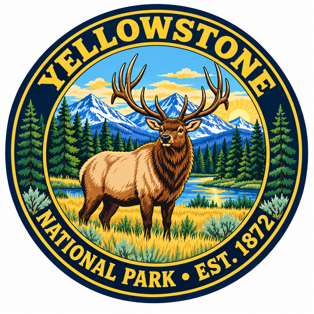 Elk — source artwork reference for the Yellowstone collection