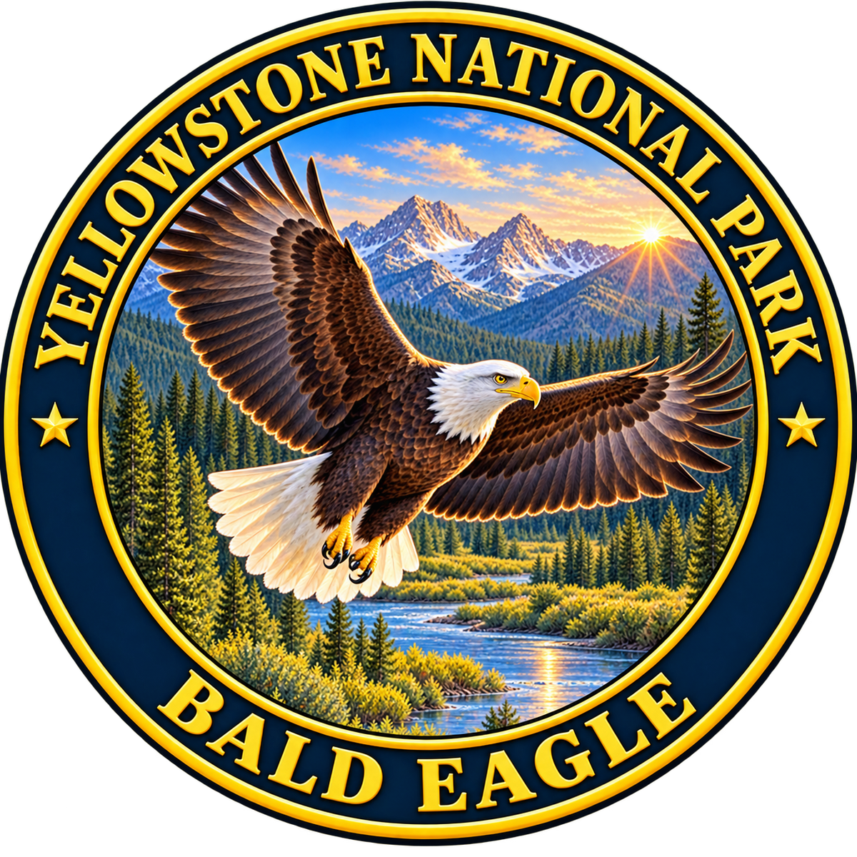 Bald Eagle — source artwork reference for the Yellowstone collection