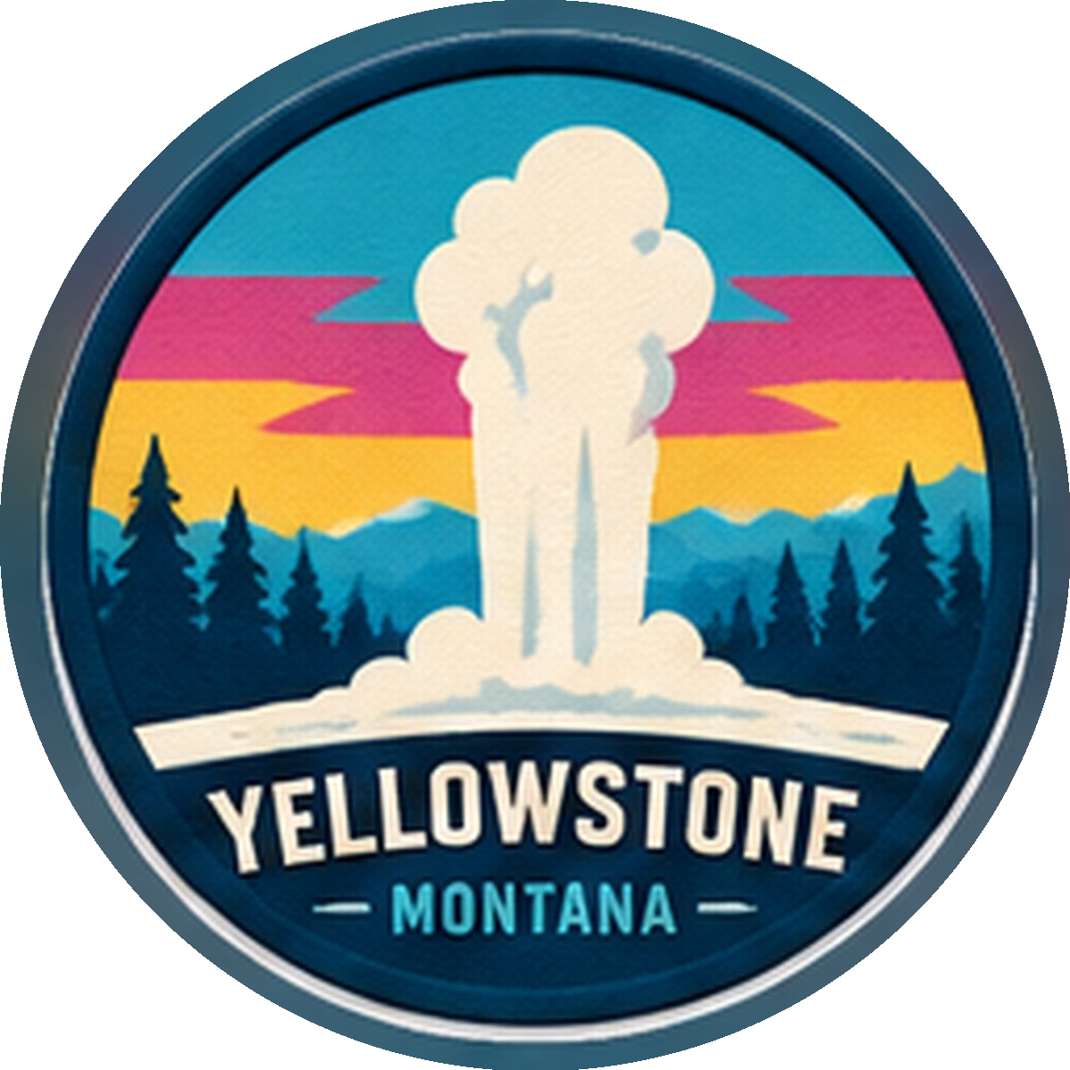 Old Faithful — source artwork reference for the Yellowstone collection