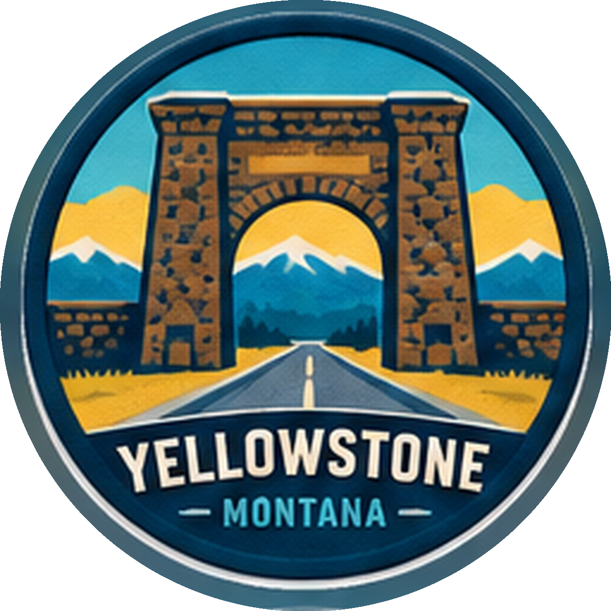 Yellowstone Entrance — source artwork reference for the Yellowstone collection