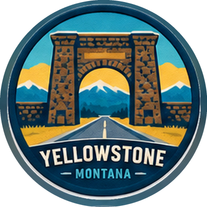 Yellowstone Entrance — source artwork reference for the Yellowstone collection