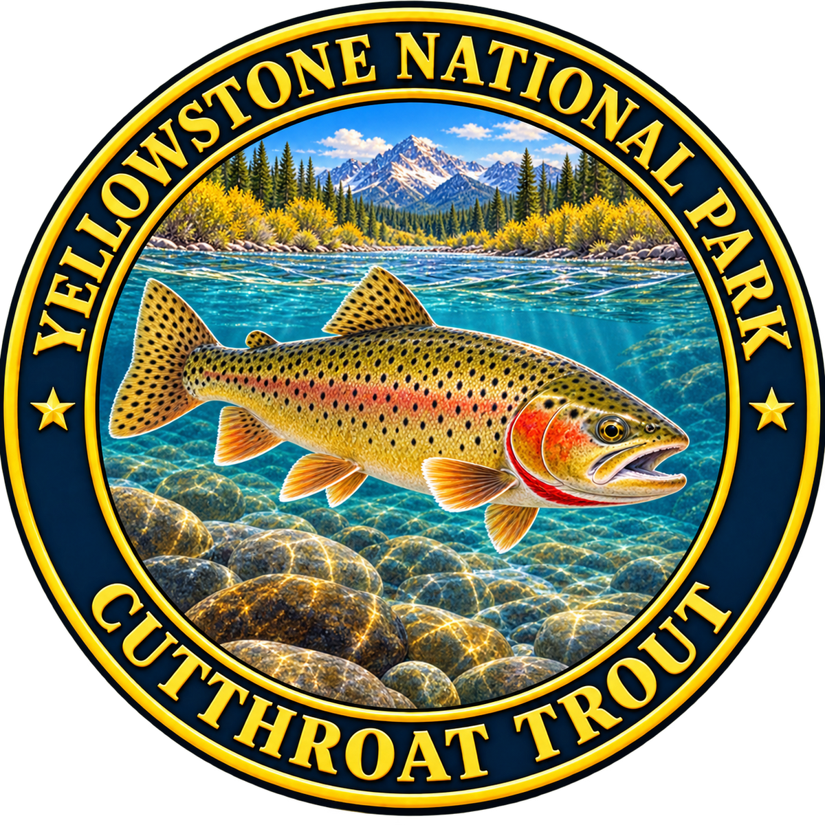 Cutthroat Trout — source artwork reference for the Yellowstone collection