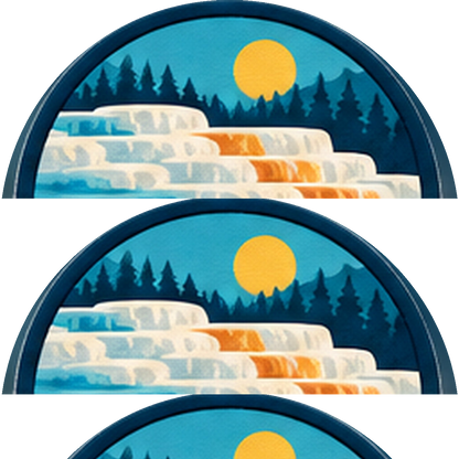 Mammoth Hot Springs — source artwork reference for the Yellowstone collection