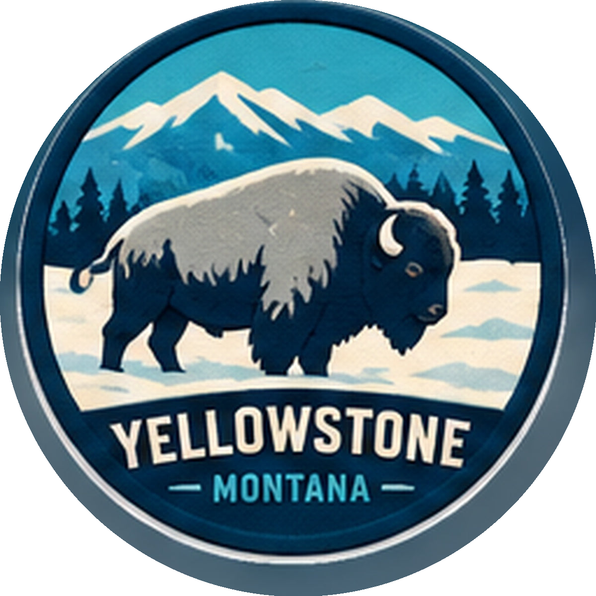 Winter Bison — source artwork reference for the Yellowstone collection
