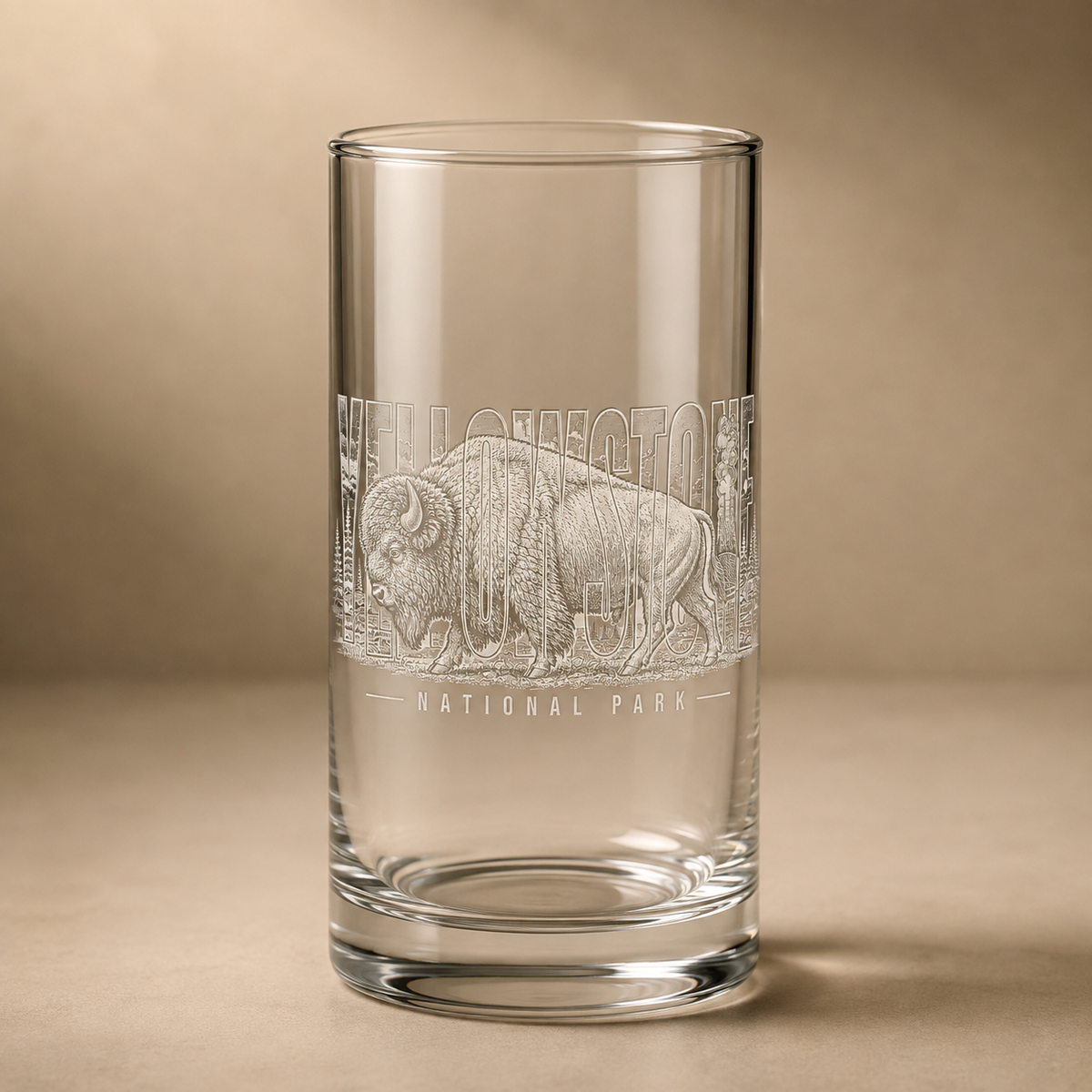Yellowstone National Park Bison Highball Glass product image