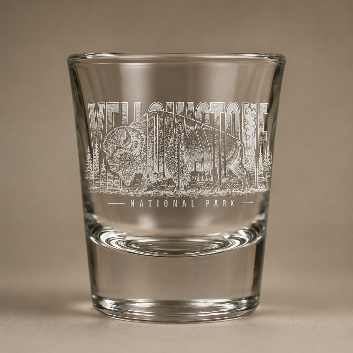 Yellowstone National Park Bison Shot Glass product image