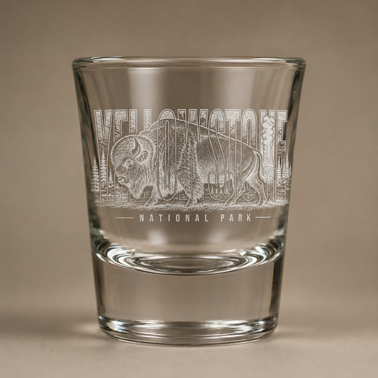 Yellowstone National Park Bison Shot Glass product image