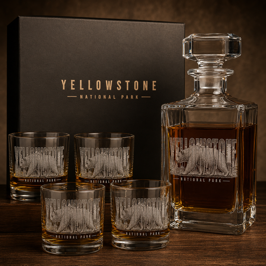 Yellowstone National Park Grizzly Decanter Gift Set product image