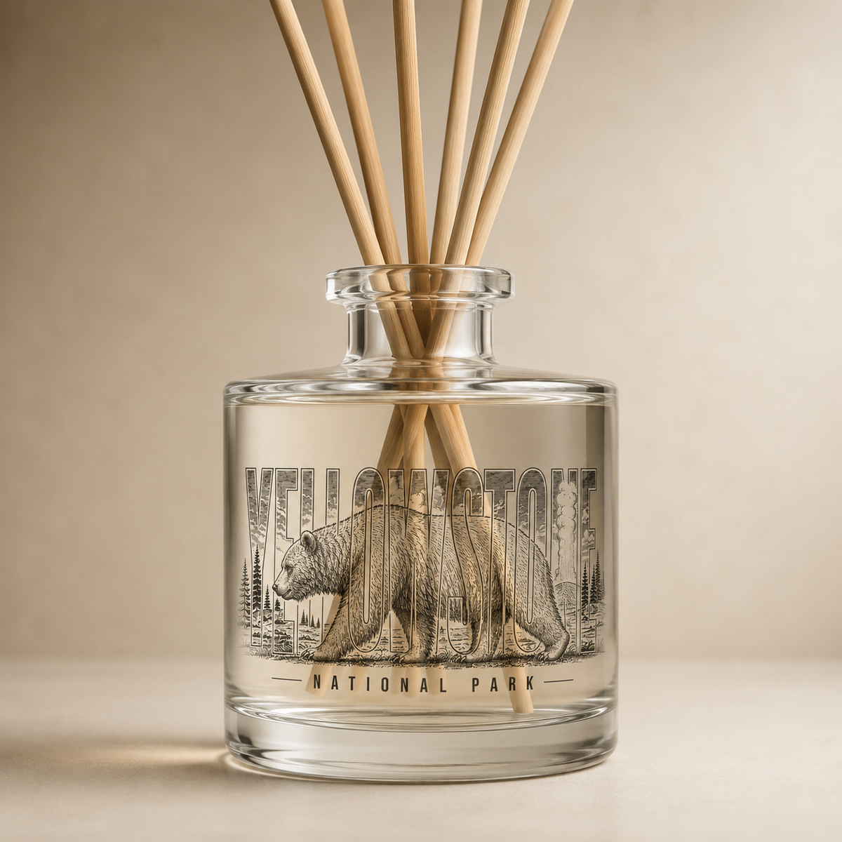 Yellowstone National Park Grizzly Glass Diffuser product image