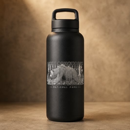 Yellowstone National Park Grizzly 22 oz Water Bottle product image