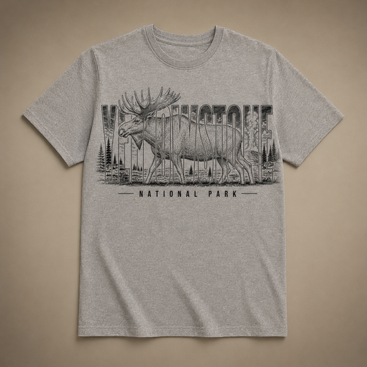 Yellowstone National Park Moose Ash T-Shirt product image