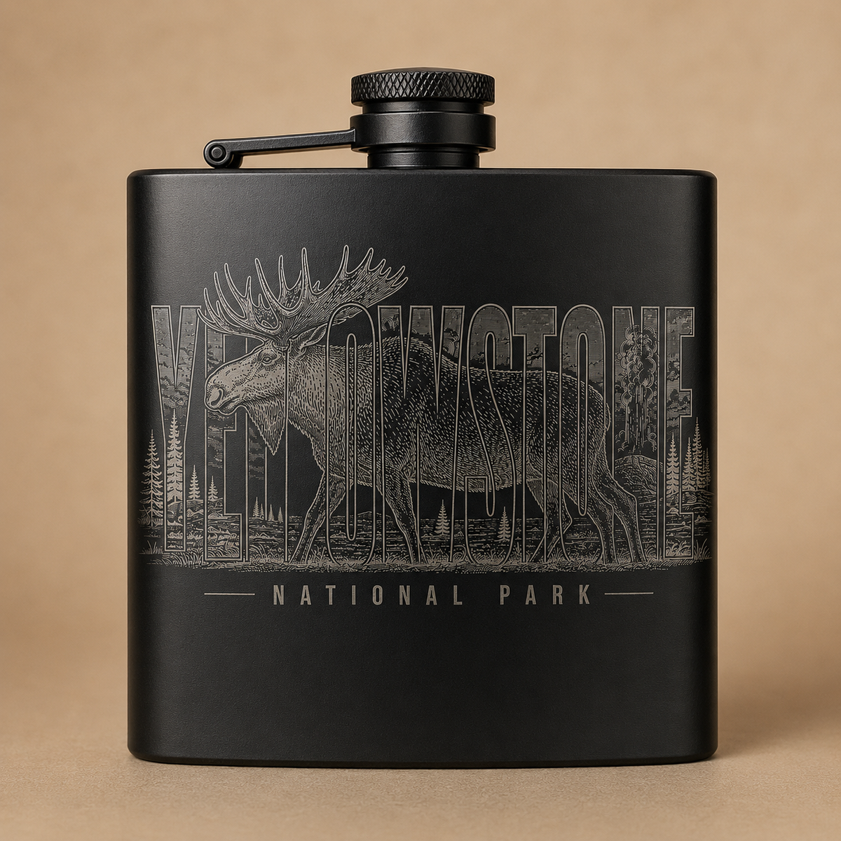 Yellowstone National Park Moose Premium Flask product image