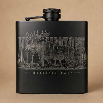 Yellowstone National Park Moose Premium Flask product image