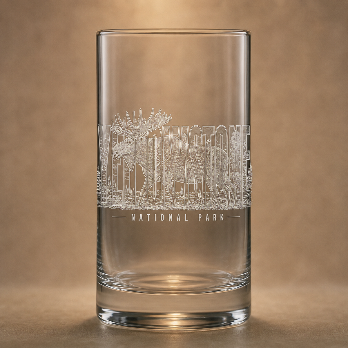 Yellowstone National Park Moose Highball Glass product image