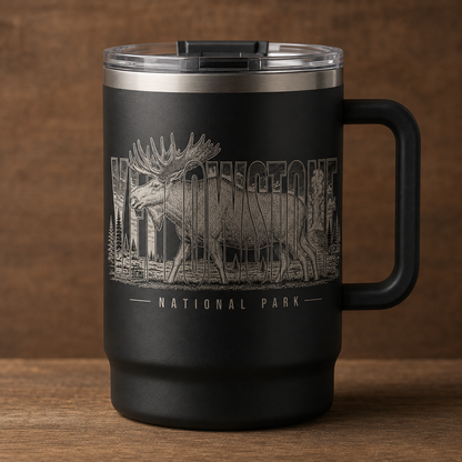 Yellowstone National Park Moose 24 oz Handle Mug product image