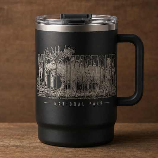 Yellowstone National Park Moose 24 oz Handle Mug product image