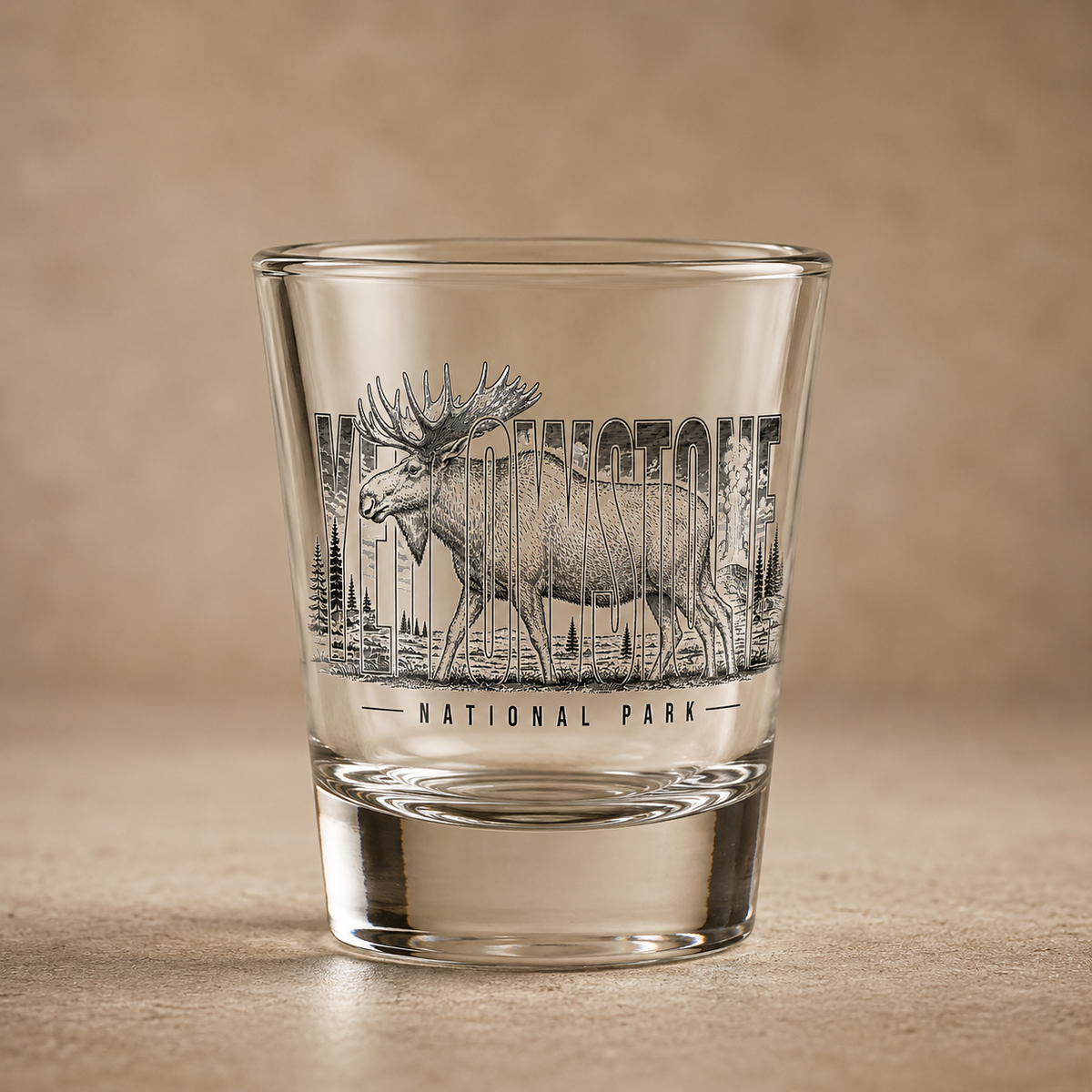 Yellowstone National Park Moose Shot Glass product image
