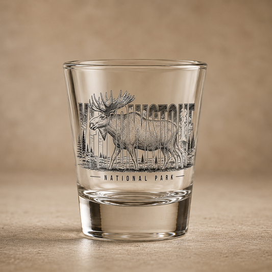 Yellowstone National Park Moose Shot Glass product image