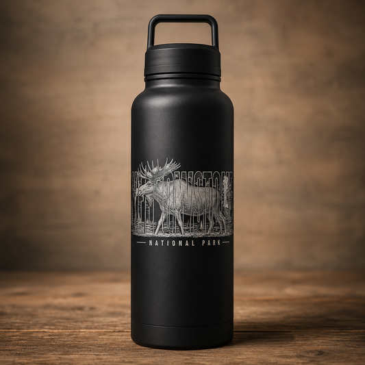 Yellowstone National Park Moose 22 oz Water Bottle product image